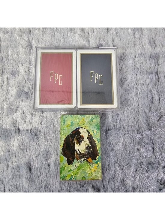 Stardust Other - NEW Lot of 3 Stardust Playing Cards Plastic Coated Vintage USA Basset Hound